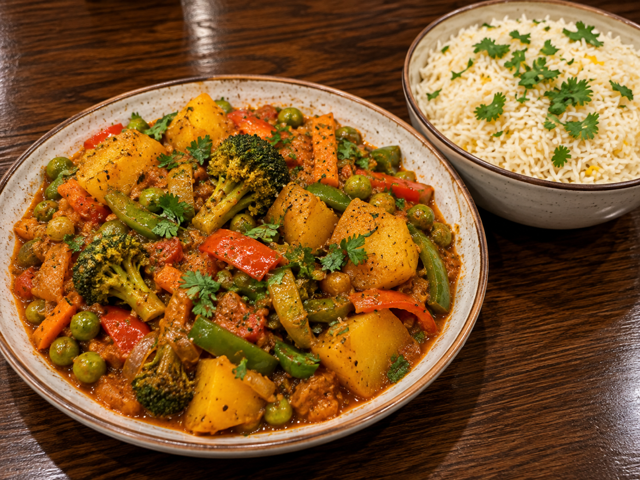 Vegetable Jalfrezi.