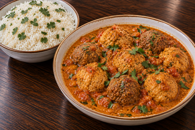 Kofta Curry - Chicken n beef meatballs.