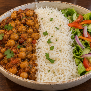 Chickpeas rice bowl