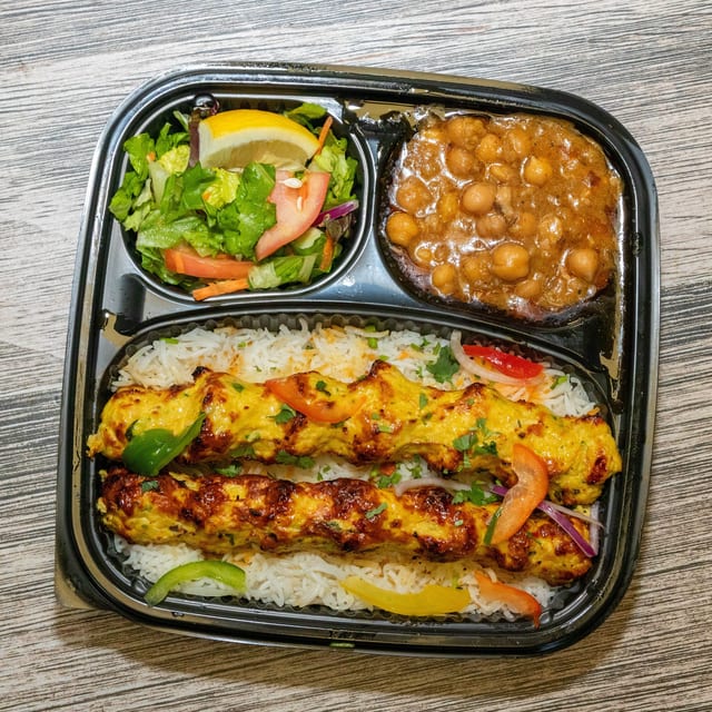Chicken seekh kabob skewer (ground chicken).