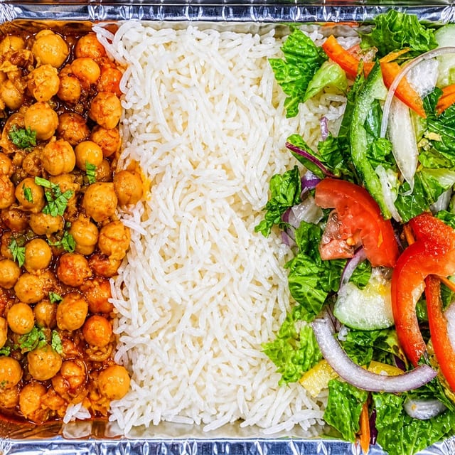 Chickpeas rice bowl.