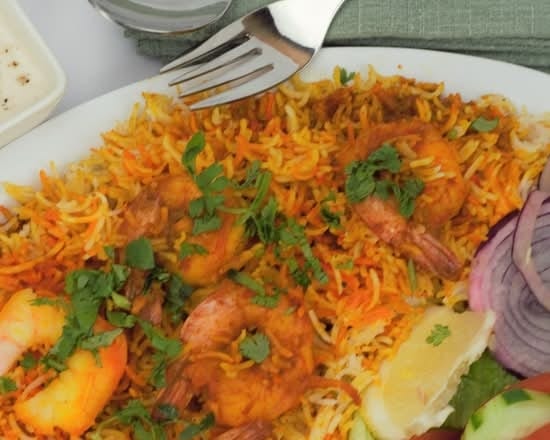 Shrimp Biryani.